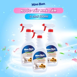 Combo 3 Chai Nước Tẩy Nhà Tắm Mao Bao 600ml