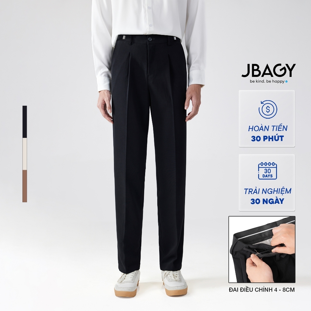 Quần âu nam JBAGGY - Smart Pants điều chỉnh cạp linh động, vải Vitex co giãn cao cấp chống nhăn - JA