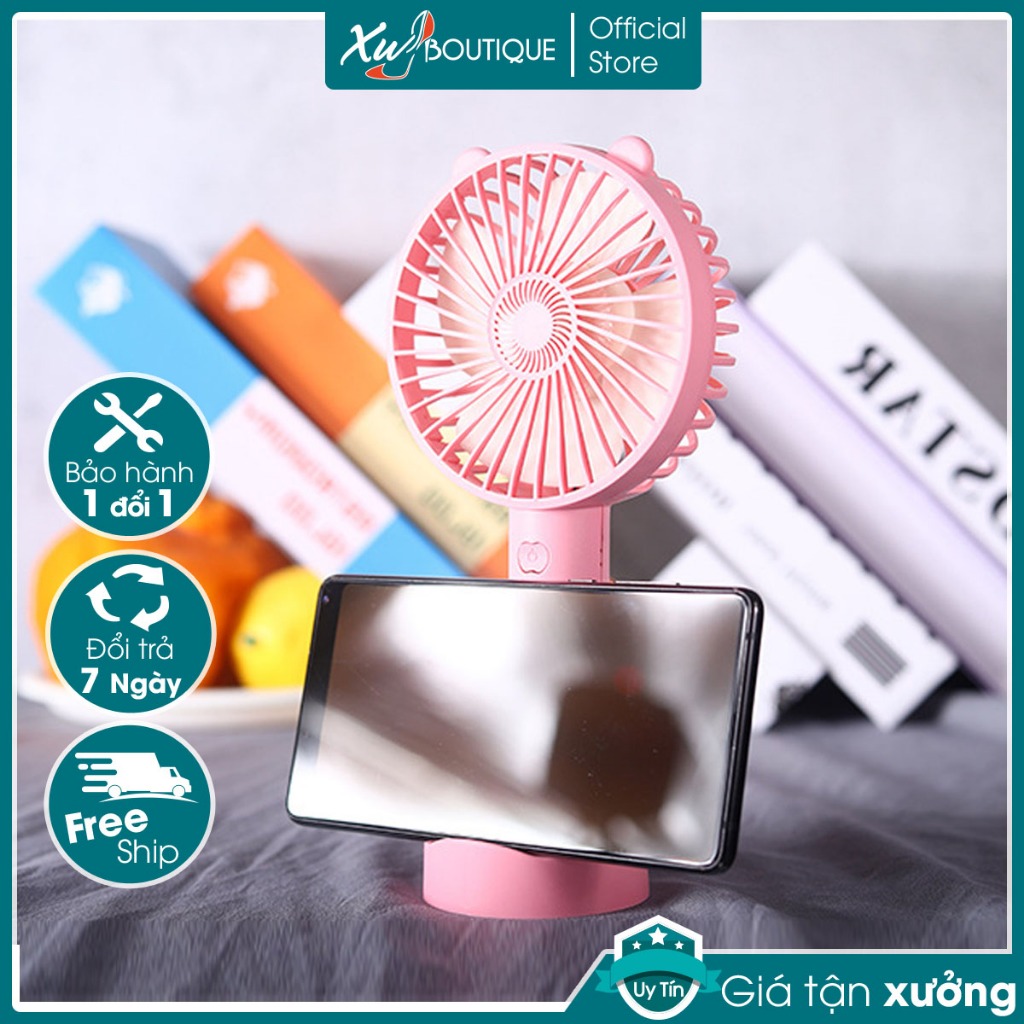 Quạt Cầm Tay Mini Kiêm Giá Đỡ Điện Thoại N97  - Đi Chơi, Du Lịch