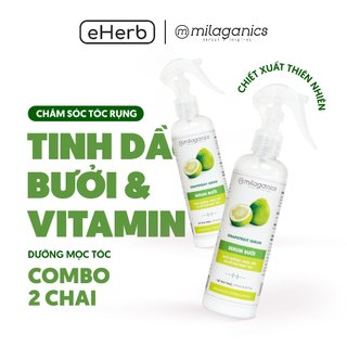 Combo 2 nước dưỡng tóc tinh dầu bưởi MILAGANICS mọc tóc, ngừa rụng hiệu quả sau 3 tuần 250ml/ chai