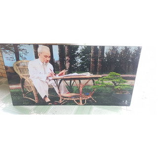 Tranh sơn mài bác hồ 60x120 cm