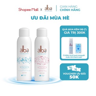 Combo Xịt Khoáng ALBA SKINCARE Chống Lão Hóa (150ml) Và Xịt Khoáng BABY ALBA Chống Hăm (150ml)
