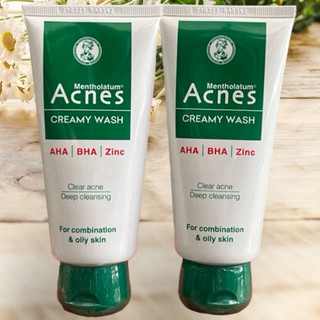 KEM RỬA MẶT ACNES CREAMY WASH 100G NGỪA MỤN SẠCH NHỜN PHỤC HỒI DA SAU MỤN