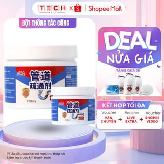 Bột Thông Tắc Cống Bồn Cầu Lavobo Hương Chanh Bạc Hà GODWELL cực mạnh thông tắc đường ống, bồn rửa 260G