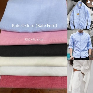   Vải MM   411  Vải Kate Trơn Oxford  Kate Ford  Cao Cấp May Sơ Mi Nam Nữ Đầm Váy Bộ  Giá bán 0.5m  