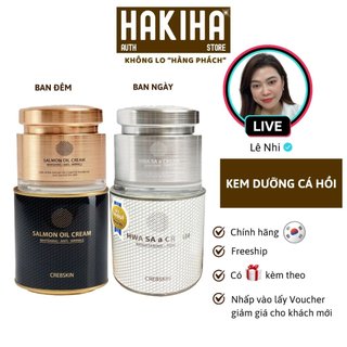 Combo kem dưỡng ẩm da cá hồi ngày và đêm hàn quốc 80g
