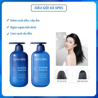 Dầu gội xả spes tinh chất muối biển dưỡng ẩm, kiềm dầu phục hồi tóc khô và hư tổn 600ml