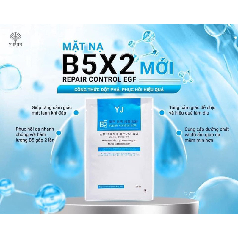 (Bản mới nhất chính hãng)Mặt nạ yuejin b5x2 comtrol repair phục hồi cấp ẩm dưỡng trắng cho da