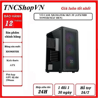 Case xigmatek sky 3f - đen, kèm 3 fan rgb