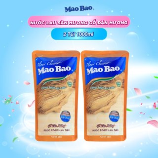 Combo 02 túi Nước Lau Sàn Mao Bao 1000ml - Hương Gỗ Đàn Hương