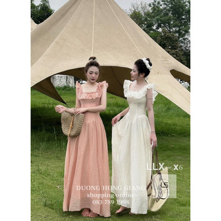VÁY TƠ 2 LỚP TAY CÁNH TIÊN DÁNG XÒE