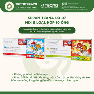 Serum Teana D3 Sea Collagen & D7 Elastin phục hồi làn da tổn thương, mất cấu trúc, nhăn, chảy xệ, cho da căng láng