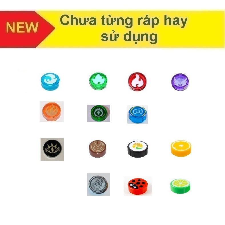 Đồ chơi xếp hình Phụ kiện Lego Gạch tròn in 1 x 1