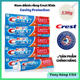 [HÀNG CHÍNH HÃNG MỸ] Kem Đánh Răng Crest Kids Cavity Protection An Toàn Cho Bé 130g