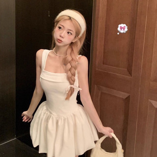 ĐẦM HAI DÂY BODY DÁNG NGẮN BỒNG XOÈ TIỂU THƯ HÀN QUỐC