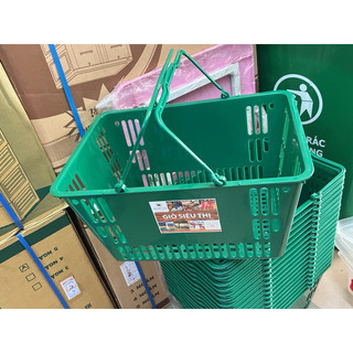 Giỏ nhựa siêu thị - giỏ nhựa dùng để mua sắm - kt: 46 x 32 x 26 cm - nhựa hiệp thành chính hãng