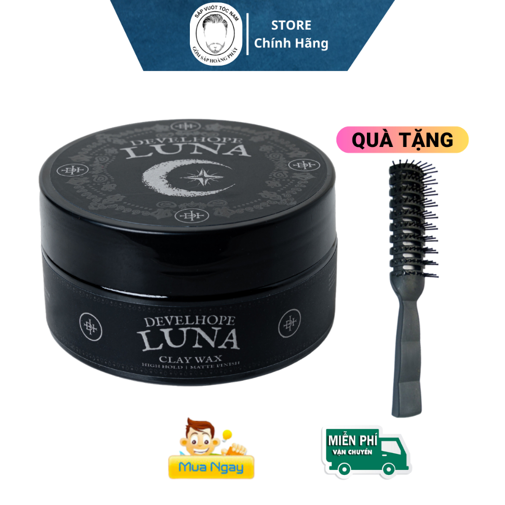 [Chính hãng] Sáp vuốt tóc nam Develhope Luna 50g/100g, Phù hợp với tóc trung bình tới dày, rễ tre, n