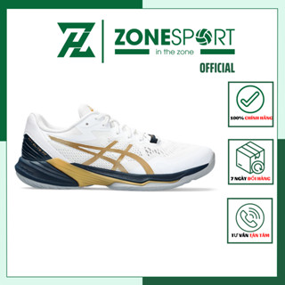  Giày Asics Sky Elite FF 2 Trắng Nâu - Giày Bóng Chuyền Cầu Lông,Tennis cổ thấp cao cấp đế đệm êm ái 
