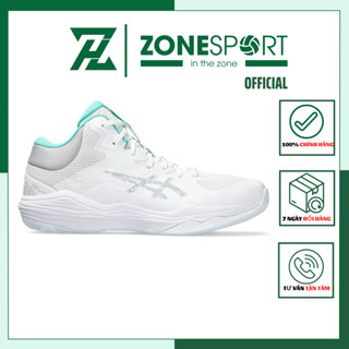 Giày Asics Nova Flow 2 Trắng - Giày Bóng Chuyền, Bóng Rổ cổ cao ôm chân đế đệm gel êm ái đàn hồi cao