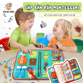 Bộ học liệu Montessori đa năng cho bé từ 2-6 tuổi Tiệm Nhà Mía, đồ chơi giáo dục nhận biết chữ số màu sắc hình khối