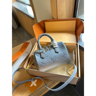 Túi đeo chéo LV speedy chất da bò size 20,5cm bản super fullbox