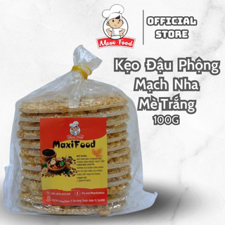 100G Kẹo Đậu Phộng Mạch Nha Mè Trắng - Maxifood