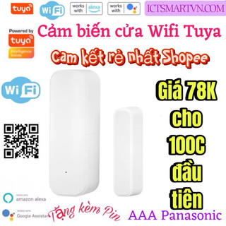 Cảm biến cửa Wifi Tuya/ Smart Life hoạt động độc lập không cần hud