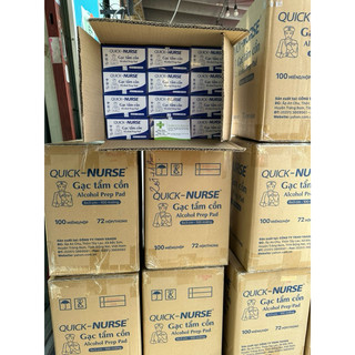 GẠC TẨM CỒN QUICK - NURSE - Alcohol Prep Pad (6x3cm - 100 miếng)