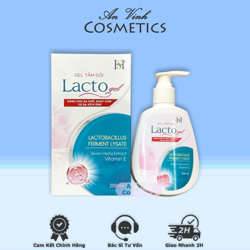 Gel Tắm Gội Lacto Gel Dành Cho Da Khô, Nhạy Cảm, Kích Ứng - 200ml