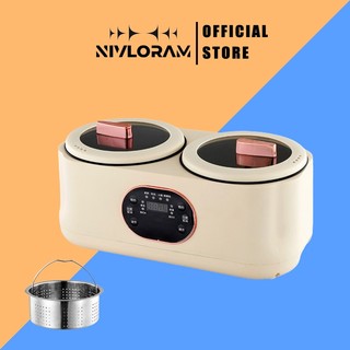Nồi Điện Đôi Đa Năng Tiện Ích Có Hẹn Giờ 6 Chức Năng Nồi Lẩu , Nấu Cơm,Cháo, Chiên Xào, Giữ Nhiệt