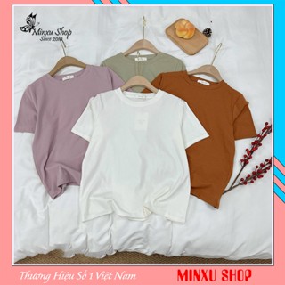 Áo Phông Trơn Chất Cotton Lì Mịn, Mềm Mát QC Minxu Shop PG86