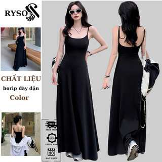 Đầm Body 2 Dây Maxi Thun Co Giãn, Váy Hai Dây Dáng Dài Thun Tăm Lạnh Cực Tôn Dáng RYSO FASHION