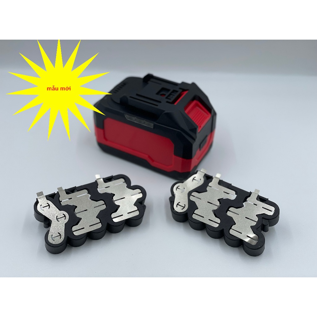 Vỏ pin 15 cell chống sốc có đèn LED báo pin 2 bên hông chân MKT phổ thông