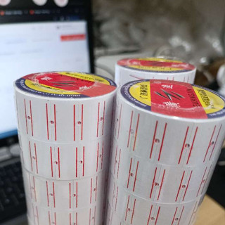 Giấy dán giá tiền - giấy bấm giá trắng 10 cuộn/ cây