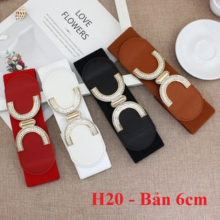 Đai váy belt chữ x đá chenell h20 bản to 6cm