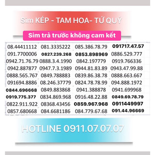 [ Được Kiểm Hàng ] Sim số đẹp Vinaphone dễ nhớ sale. Hổ trợ đăng kí chính chủ,Giao sim toàn quốc