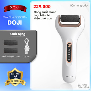 Máy chà gót chân DOJI tự động, 4 chế độ, Công suất mạnh, Tẩy tế bào chết, Tặng 3 đầu mài, dây sạc
