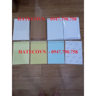 Giấy Decan Đề can A4 đế vàng bóng Thái Lan (Combo Tập 100 tờ)