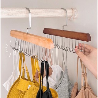 Móc Gỗ Treo Đồ Lót, Khăn , Thắt Lưng, Cà Vạt, Áo 2 Dây Đa Năng Tiện Dụng
