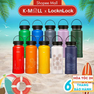 Bình giữ nhiệt LocknLock Riga Tumbler 897ml LHC4160 10 màu có khay lưới lọc trà , quai xách - K-MALL