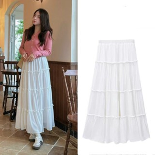 chân váy tiểu thư dài bồng bềnh vải voan lụa cao cấp.có Big size (tặng dây chuyền )khi mua 2 sp