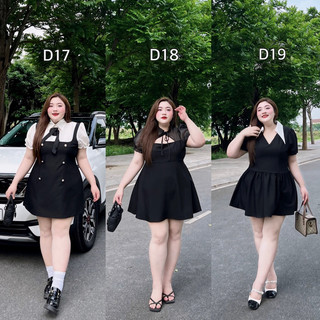 D17 - d18 - d19 ba mẫu đầm thiết kế bigsize 60-110kg
