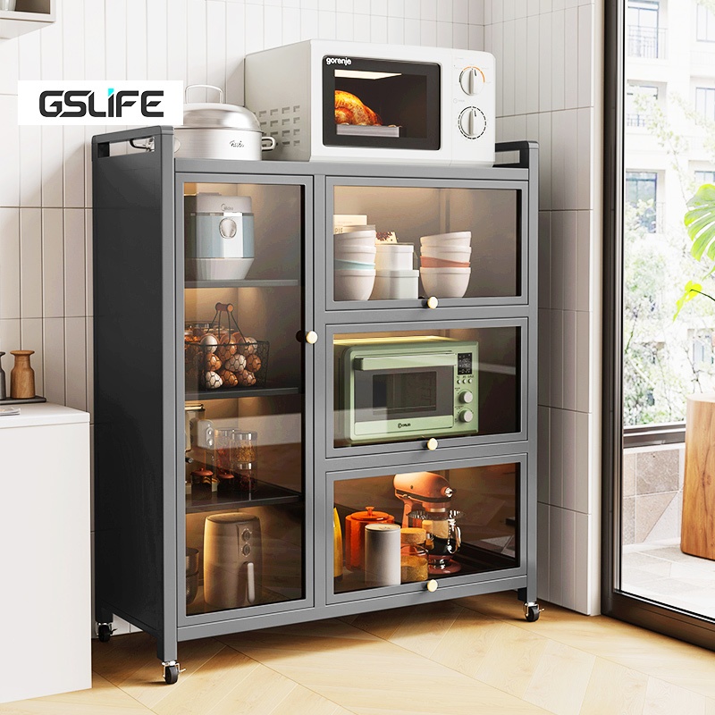GSlife Kệ Nhà Bếp Đa Năng-Kệ Tủ Để Đồ Thép Cacbon Tiện Lợi Với Thiết Kế Tinh Tế