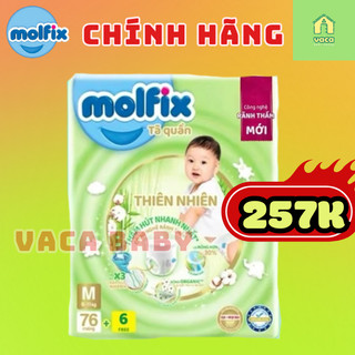 (MẪU MỚI CẢI TIẾN 2024) Tã/bỉm quần Molfix gói cực đại tiết kiệm giá tốt đủ size M76/L68/XL62/XXL56 tặng thêm 6 miếng