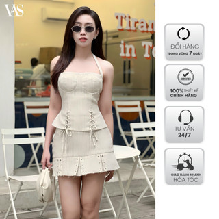 Set chân váy nữ VANANHSCARLET cỏ yếm S024S24