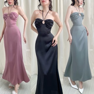 Đầm dự tiệc dáng dài ôm body cúp ngực midi Emilyshop (T)