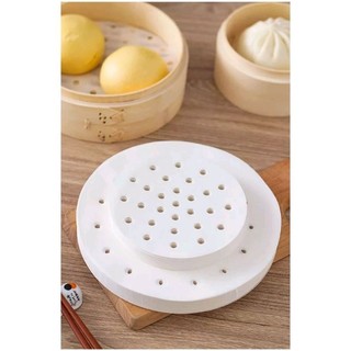Giấy nến đục lỗ cho nồi hấp, nồi chiên không dầu (set 100 tờ)