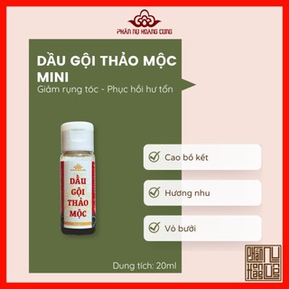 Dầu gội thảo mộc mini size phấn nụ hoàng cung kích thích mọc tóc 20ml