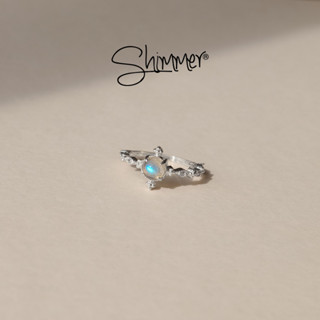 [PROMISE RING] Nhẫn Nữ Bạc 925 Cao Cấp SHIMMER SILVER Đá Mặt Trăng Thiên Nhiên LUNA MOONSTONE May Mắn