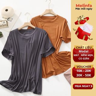 Áo thun basic nữ, ngắn tay chất vải Modal (gỗ Sồi) tự nhiên mềm mại mát lạnh mặc mùa hè freesize mã VAA0364